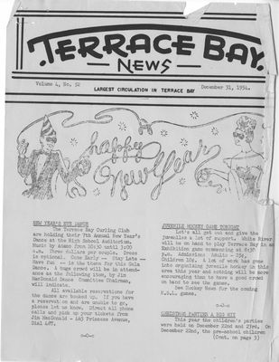 Terrace Bay News, 31 Dec 1954