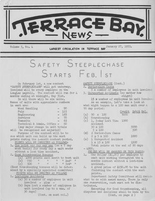 Terrace Bay News, 27 Jan 1955