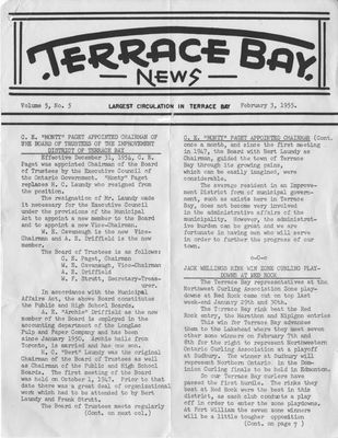 Terrace Bay News, 3 Feb 1955