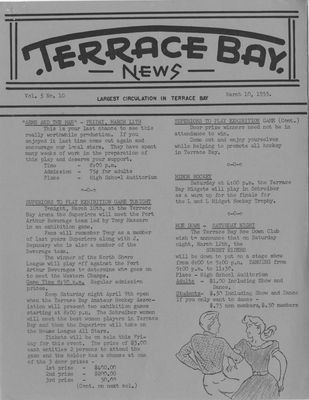 Terrace Bay News, 10 Mar 1955