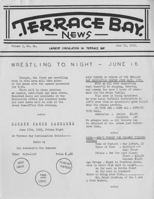 Terrace Bay News, 16 Jun 1955