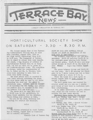 Terrace Bay News, 23 Aug 1956