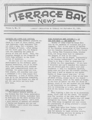 Terrace Bay News, 20 Sep 1956