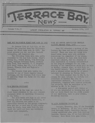 Terrace Bay News, 17 Jan 1957