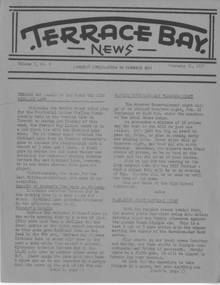 Terrace Bay News, 21 Feb 1957