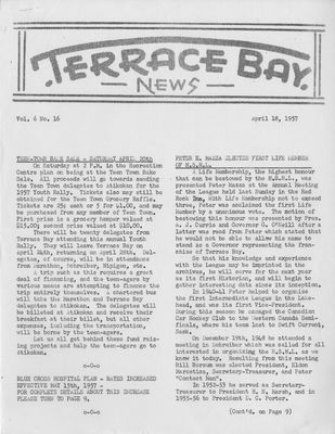 Terrace Bay News, 18 Apr 1957