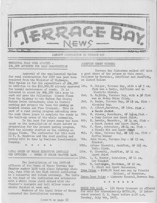 Terrace Bay News, 4 Jul 1957