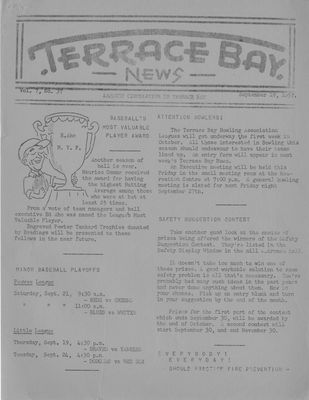 Terrace Bay News, 19 Sep 1957