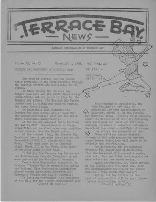 Terrace Bay News, 13 Mar 1958