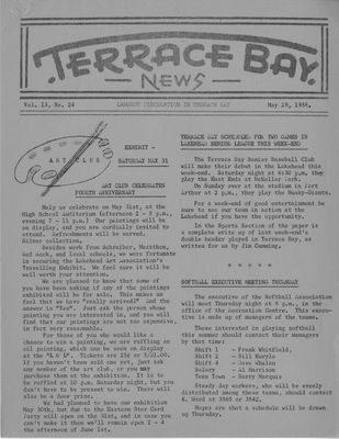 Terrace Bay News, 29 May 1958