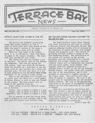 Terrace Bay News, 12 Jun 1958