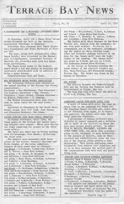 Terrace Bay News, 16 Apr 1959