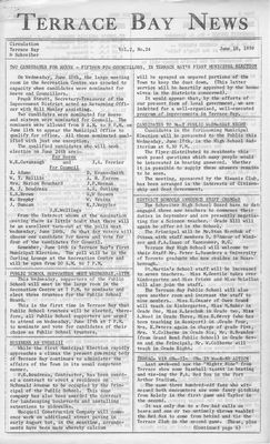 Terrace Bay News, 18 Jun 1959