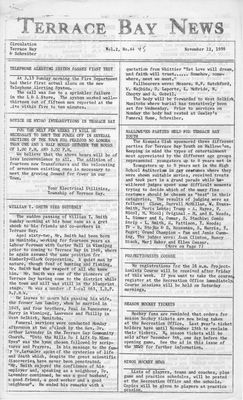 Terrace Bay News, 12 Nov 1959