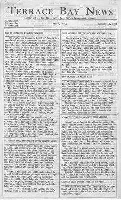 Terrace Bay News, 12 Jan 1961