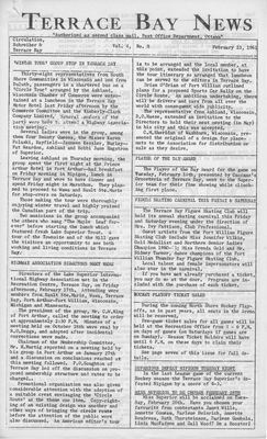 Terrace Bay News, 23 Feb 1961