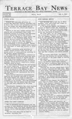 Terrace Bay News, 6 Jul 1961