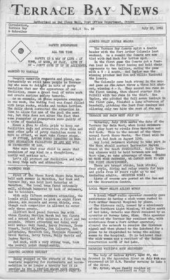 Terrace Bay News, 20 Jul 1961