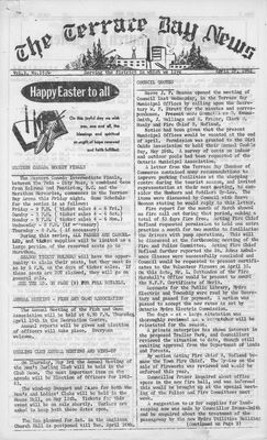 Terrace Bay News, 19 Apr 1962