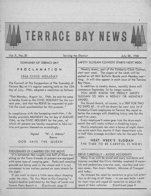 Terrace Bay News, 28 Jul 1966