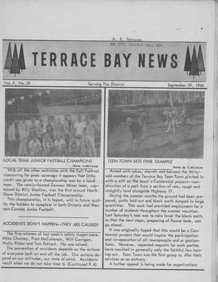 Terrace Bay News, 29 Sep 1966