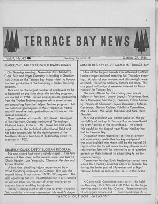 Terrace Bay News, 27 Oct 1966