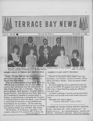 Terrace Bay News, 3 Nov 1966