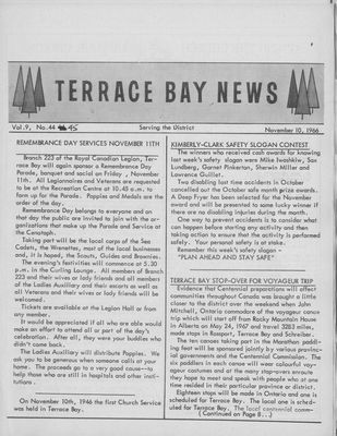 Terrace Bay News, 10 Nov 1966