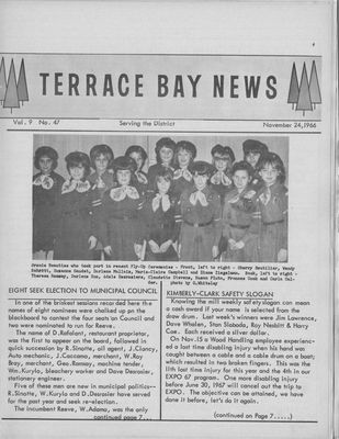 Terrace Bay News, 24 Nov 1966