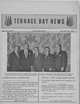 Terrace Bay News, 30 Nov 1967