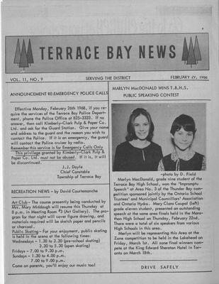 Terrace Bay News, 29 Feb 1968