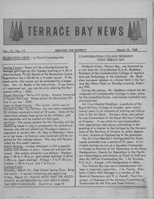 Terrace Bay News, 14 Mar 1968