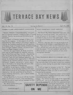 Terrace Bay News, 10 Apr 1969