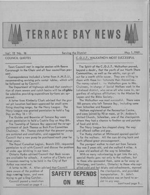 Terrace Bay News, 1 May 1969