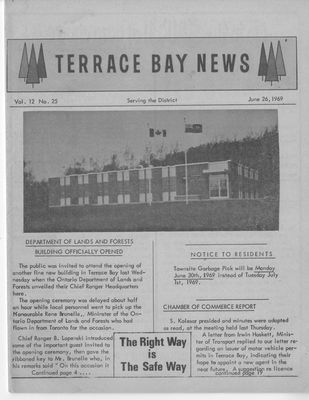 Terrace Bay News, 26 Jun 1969