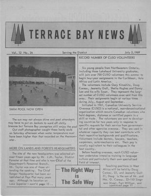 Terrace Bay News, 3 Jul 1969