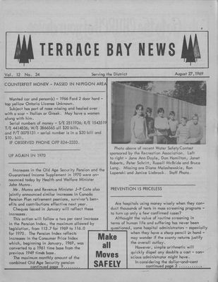 Terrace Bay News, 27 Aug 1969