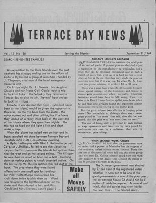 Terrace Bay News, 11 Sep 1969