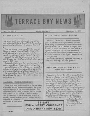 Terrace Bay News, 20 Nov 1969