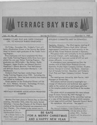 Terrace Bay News, 4 Dec 1969