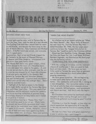 Terrace Bay News, 8 Jan 1970