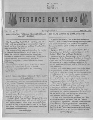 Terrace Bay News, 28 May 1970