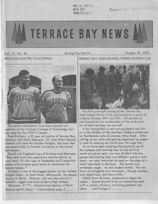 Terrace Bay News, 29 Oct 1970