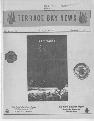 Terrace Bay News, 5 Nov 1970