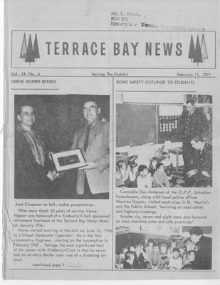 Terrace Bay News, 11 Feb 1971