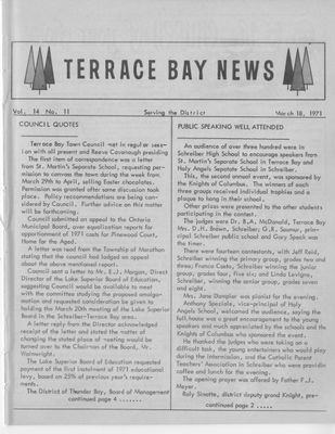 Terrace Bay News, 18 Mar 1971