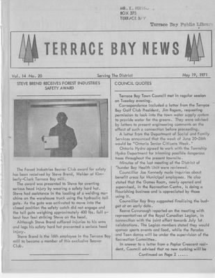 Terrace Bay News, 19 May 1971