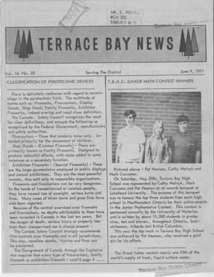 Terrace Bay News, 9 Jun 1971