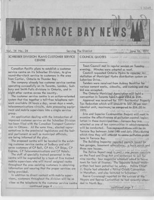 Terrace Bay News, 16 Jun 1971