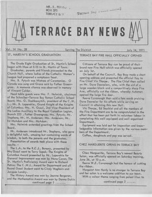 Terrace Bay News, 14 Jul 1971